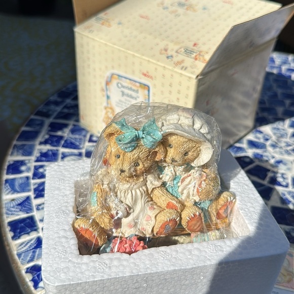Cherished Teddies Tracie & Nicole Side By Side With Friends Figurine 911372 1992 - Picture 6 of 9